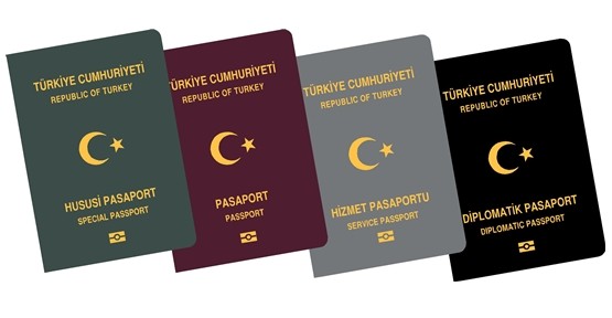 نوع پاسپورت در ترکیه